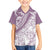 Polynesia Family Matching Puletasi Dress and Hawaiian Shirt Polynesian Tropical Flowers Purple Pastel Vibes LT14 Son's Shirt Purple - Polynesian Pride