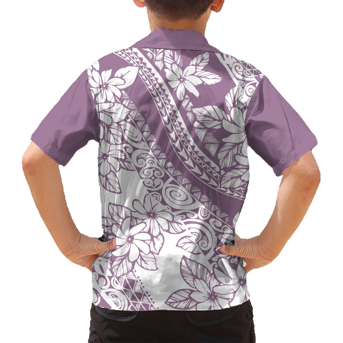 Polynesia Hawaiian Shirt Polynesian Tropical Flowers Purple Pastel Vibes LT14 - Polynesian Pride