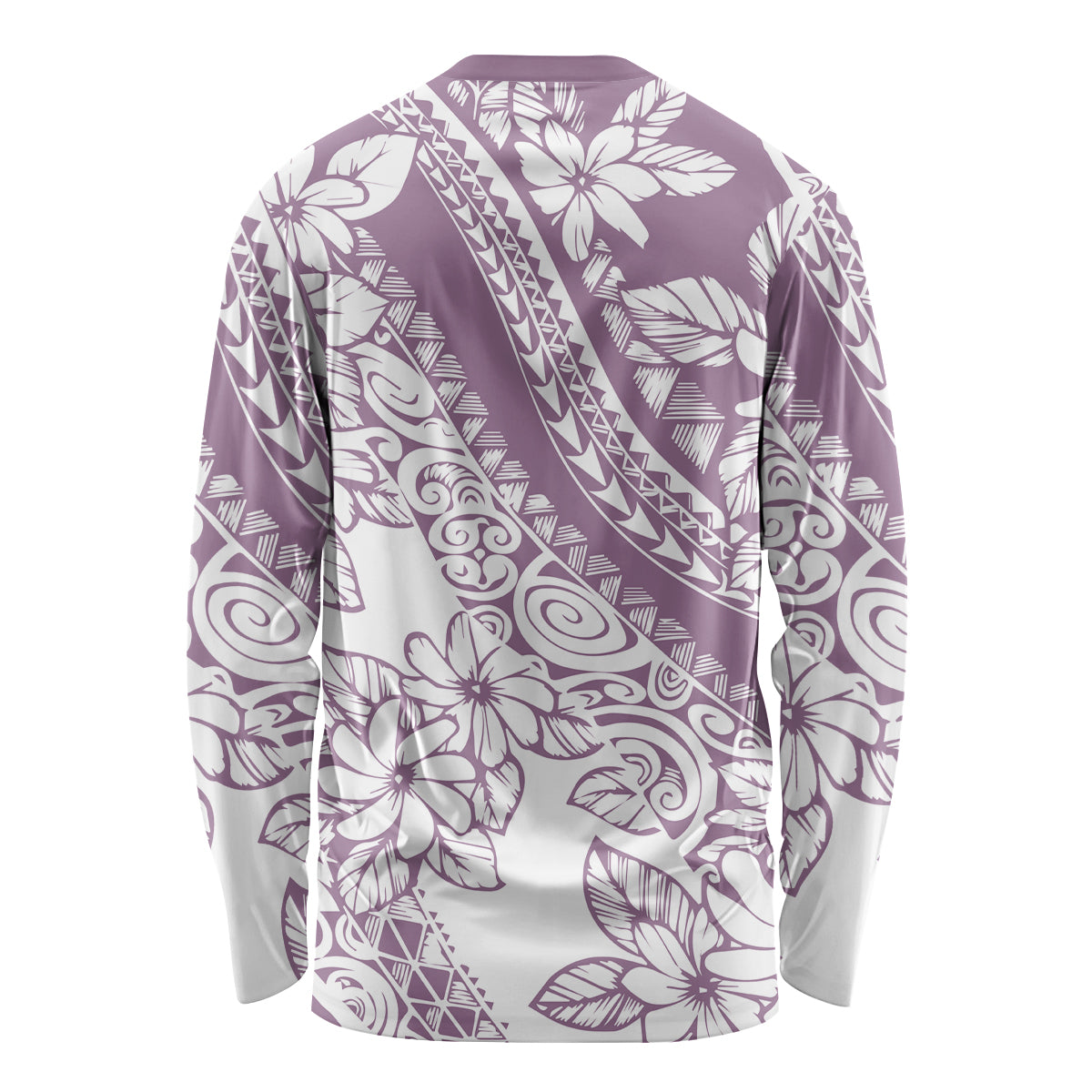 Polynesia Long Sleeve Shirt Polynesian Tropical Flowers Purple Pastel Vibes LT14 - Polynesian Pride