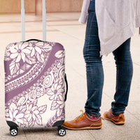 Polynesia Luggage Cover Polynesian Tropical Flowers Purple Pastel Vibes LT14 Purple - Polynesian Pride