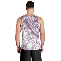 Polynesia Men Tank Top Polynesian Tropical Flowers Purple Pastel Vibes LT14 - Polynesian Pride