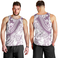 Polynesia Men Tank Top Polynesian Tropical Flowers Purple Pastel Vibes LT14 - Polynesian Pride