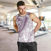 Polynesia Men Tank Top Polynesian Tropical Flowers Purple Pastel Vibes LT14 - Polynesian Pride