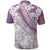 Polynesia Polo Shirt Polynesian Tropical Flowers Purple Pastel Vibes LT14 - Polynesian Pride