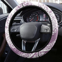 Polynesia Steering Wheel Cover Polynesian Tropical Flowers Purple Pastel Vibes LT14 - Polynesian Pride