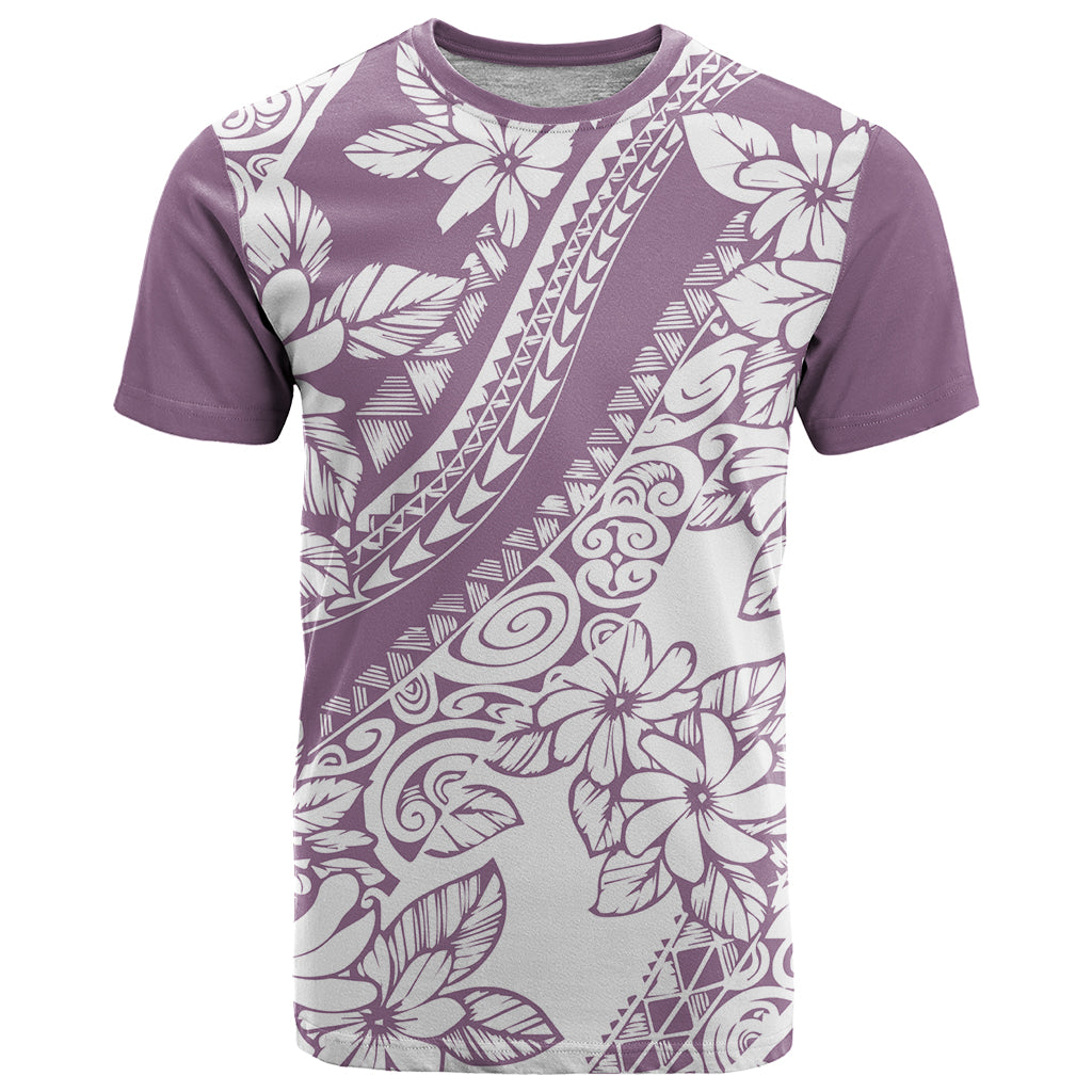 Polynesia T Shirt Polynesian Tropical Flowers Purple Pastel Vibes LT14 Purple - Polynesian Pride