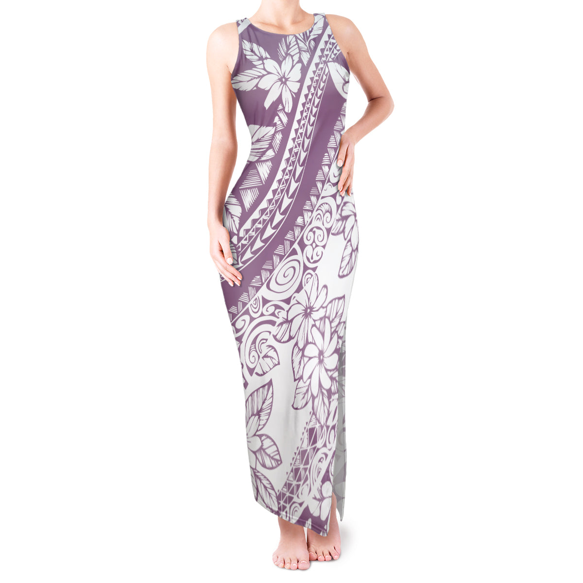 polynesia-tank-maxi-dress-polynesian-tropical-flowers-purple-pastel-vibes