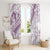 Polynesia Window Curtain Polynesian Tropical Flowers Purple Pastel Vibes LT14 - Polynesian Pride