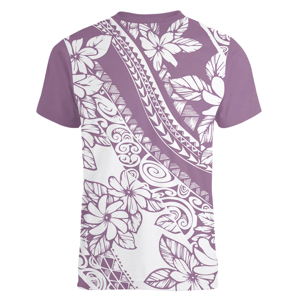 polynesia-women-v-neck-t-shirt-polynesian-tropical-flowers-purple-pastel-vibes