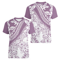 polynesia-women-v-neck-t-shirt-polynesian-tropical-flowers-purple-pastel-vibes