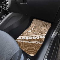 Beige Bula Fiji Car Mats Fijian Language Week Tapa Cloth - Pastel LT14 - Polynesian Pride