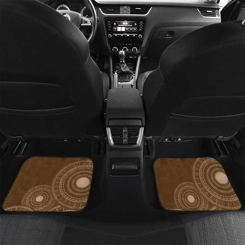 Beige Bula Fiji Car Mats Fijian Language Week Tapa Cloth - Pastel LT14 Set 2pcs - Back Beige - Polynesian Pride