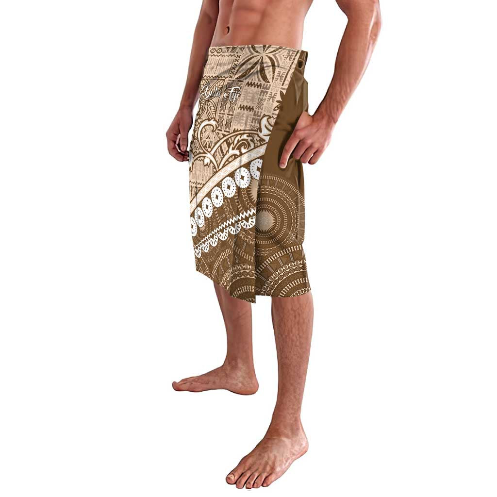 Beige Bula Fiji Lavalava Fijian Language Week Tapa Cloth - Pastel LT14 - Polynesian Pride