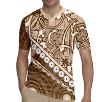 Beige Bula Fiji Rugby Jersey Fijian Language Week Tapa Cloth - Pastel LT14 - Polynesian Pride
