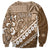 Beige Bula Fiji Sweatshirt Fijian Language Week Tapa Cloth - Pastel