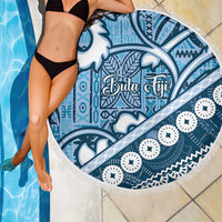 Blue Bula Fiji Beach Blanket Fijian Language Week Tapa Cloth - Pastel LT14 - Polynesian Pride