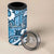 Blue Bula Fiji 4 in 1 Can Cooler Tumbler Fijian Language Week Tapa Cloth - Pastel