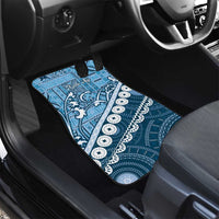 Blue Bula Fiji Car Mats Fijian Language Week Tapa Cloth - Pastel LT14 - Polynesian Pride