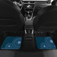 Blue Bula Fiji Car Mats Fijian Language Week Tapa Cloth - Pastel LT14 Set 2pcs - Back Blue - Polynesian Pride