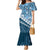 Blue Bula Fiji Family Matching Mermaid Dress and Hawaiian Shirt Fijian Language Week Tapa Cloth - Pastel