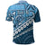 Blue Bula Fiji Polo Shirt Fijian Language Week Tapa Cloth - Pastel