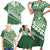 Green Bula Fiji Family Matching Short Sleeve Bodycon Dress and Hawaiian Shirt Fijian Language Week Tapa Cloth - Pastel