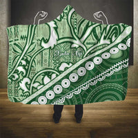 Green Bula Fiji Hooded Blanket Fijian Language Week Tapa Cloth - Pastel LT14 - Polynesian Pride