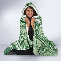 Green Bula Fiji Hooded Blanket Fijian Language Week Tapa Cloth - Pastel LT14 - Polynesian Pride
