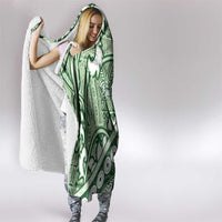 Green Bula Fiji Hooded Blanket Fijian Language Week Tapa Cloth - Pastel LT14 - Polynesian Pride