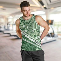 Green Bula Fiji Men Tank Top Fijian Language Week Tapa Cloth - Pastel LT14 Green - Polynesian Pride