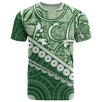 Green Bula Fiji T Shirt Fijian Language Week Tapa Cloth - Pastel LT14 Green - Polynesian Pride
