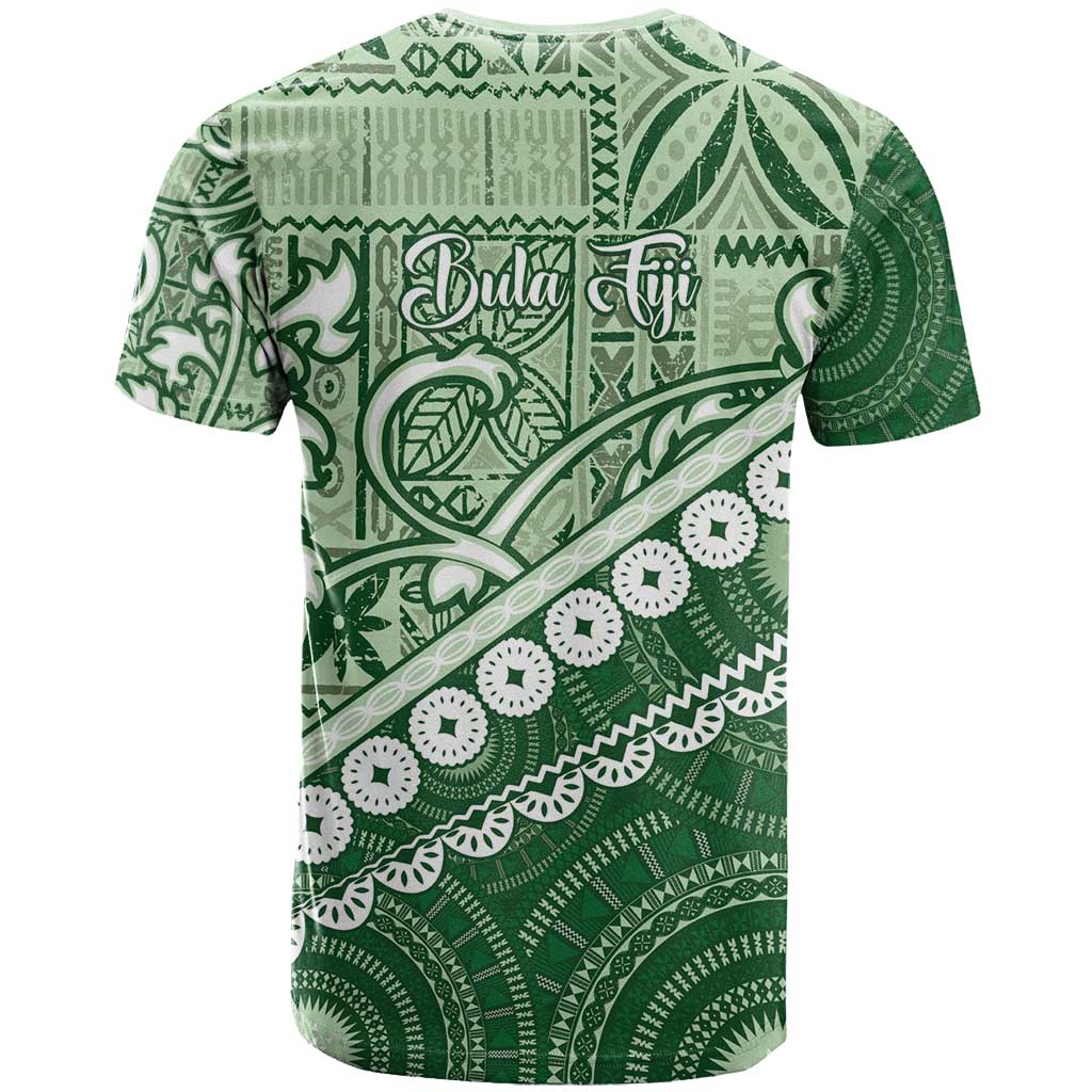 Green Bula Fiji T Shirt Fijian Language Week Tapa Cloth - Pastel LT14 - Polynesian Pride