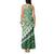 Green Bula Fiji Tank Maxi Dress Fijian Language Week Tapa Cloth - Pastel