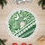 Green Bula Fiji Tree Skirt Fijian Language Week Tapa Cloth - Pastel