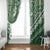 Green Bula Fiji Window Curtain Fijian Language Week Tapa Cloth - Pastel