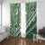 Green Bula Fiji Window Curtain Fijian Language Week Tapa Cloth - Pastel