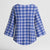 Royal Blue Japanese Palaka Pride Kimono Sleeve Blouse - Polynesian Pride
