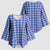Royal Blue Japanese Palaka Pride Kimono Sleeve Blouse - Polynesian Pride