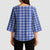 Royal Blue Japanese Palaka Pride Kimono Sleeve Blouse - Polynesian Pride