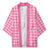 Pink Japanese Palaka Pride Kimono - Polynesian Pride