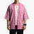 Pink Japanese Palaka Pride Kimono - Polynesian Pride