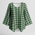 Hunter Green Japanese Palaka Pride Kimono Sleeve Blouse - Polynesian Pride