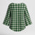 Hunter Green Japanese Palaka Pride Kimono Sleeve Blouse - Polynesian Pride