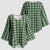 Hunter Green Japanese Palaka Pride Kimono Sleeve Blouse - Polynesian Pride