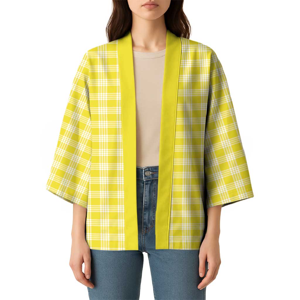 Yellow Japanese Palaka Pride Kimono - Polynesian Pride