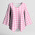 Light Pink Japanese Palaka Pride Kimono Sleeve Blouse - Polynesian Pride