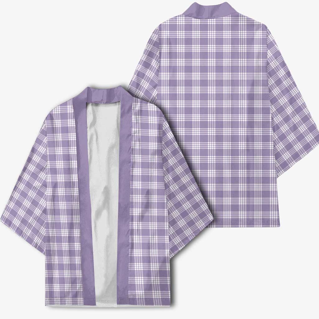 Lavender Japanese Palaka Pride Kimono - undefined
