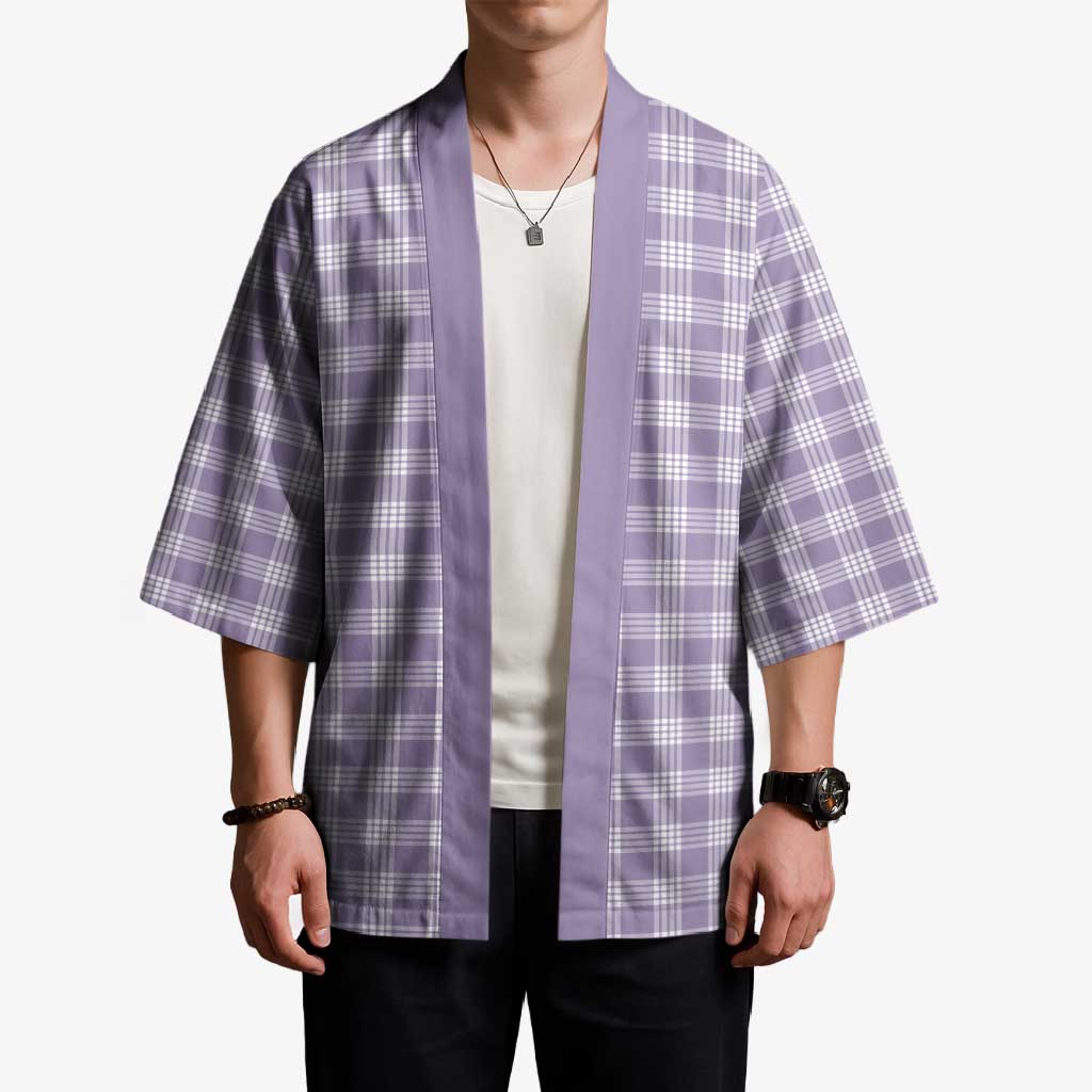Lavender Japanese Palaka Pride Kimono - undefined