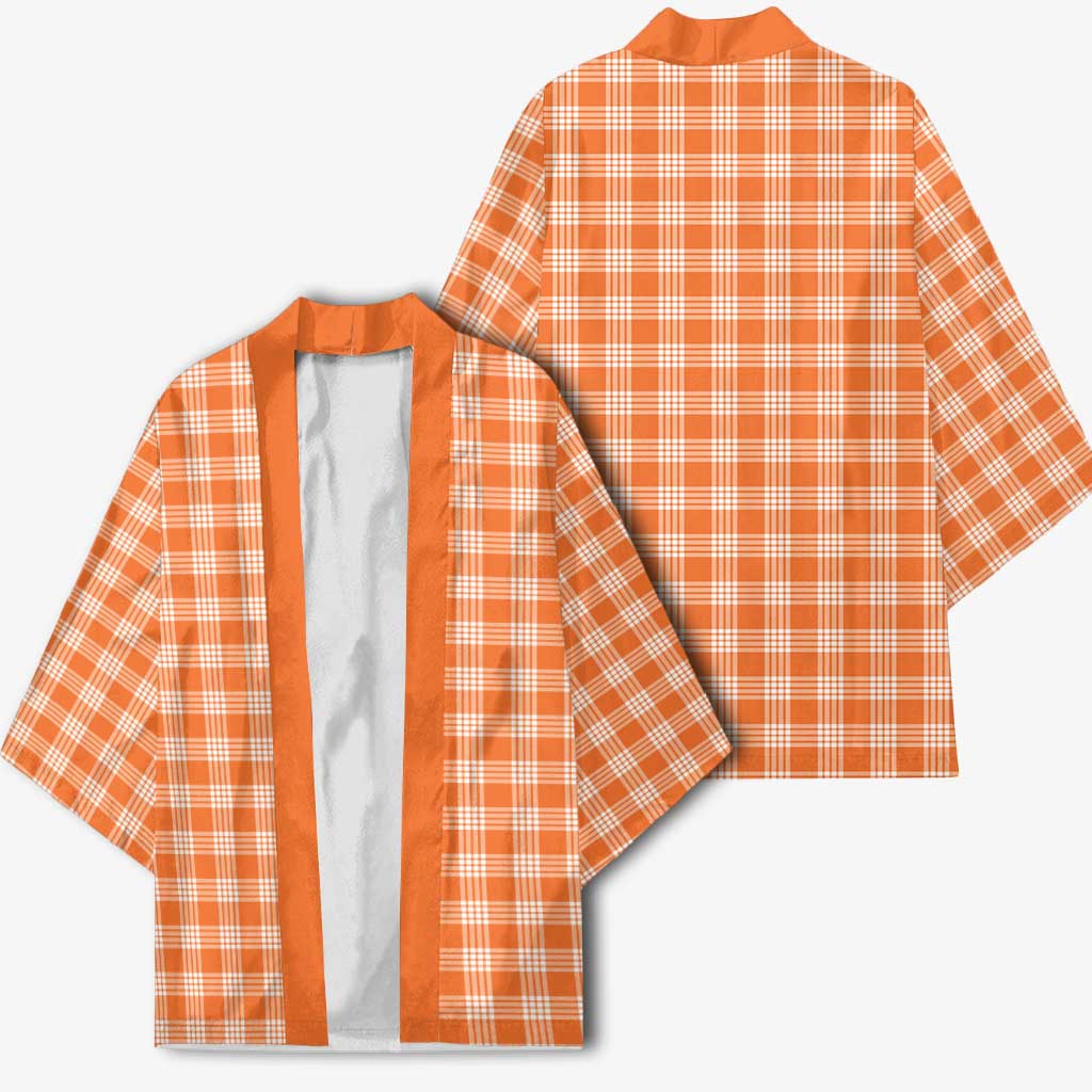 Orange Japanese Palaka Pride Kimono - Polynesian Pride