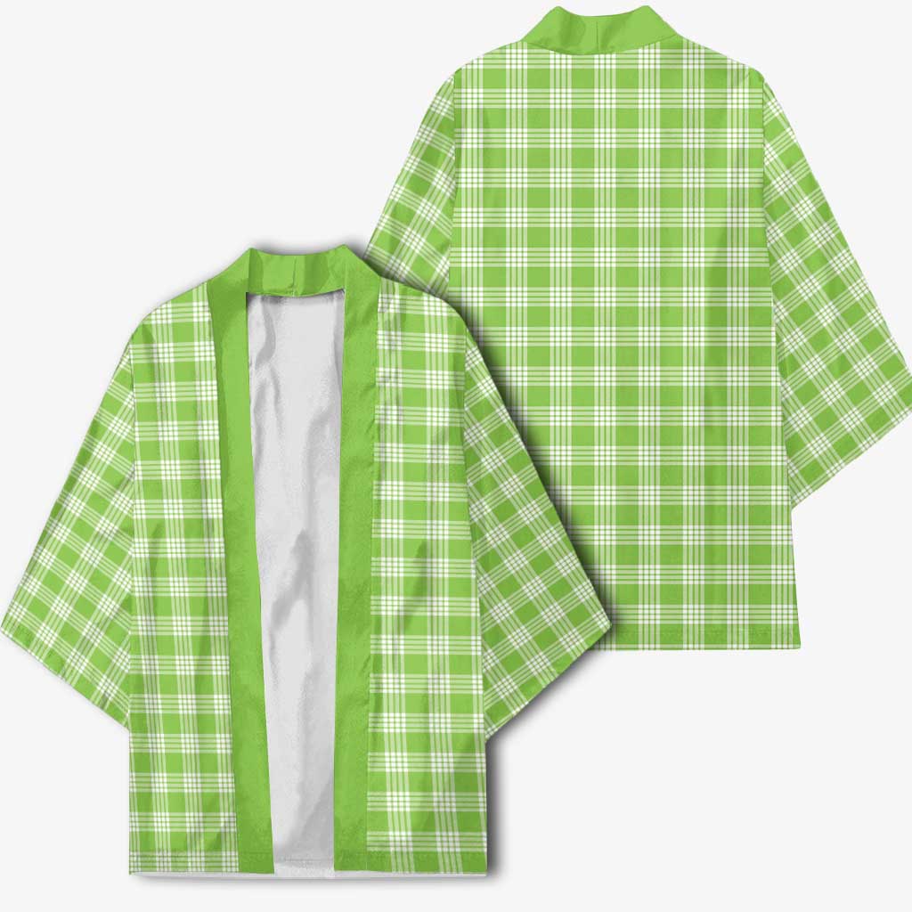 Bright Green Japanese Palaka Pride Kimono - Polynesian Pride